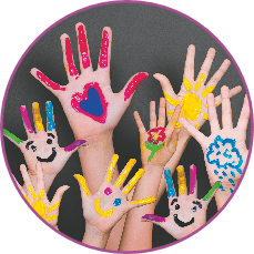 Painted Hands Post Qualifying Diploma In Counselling Children And Adolescents 229x229 Orig